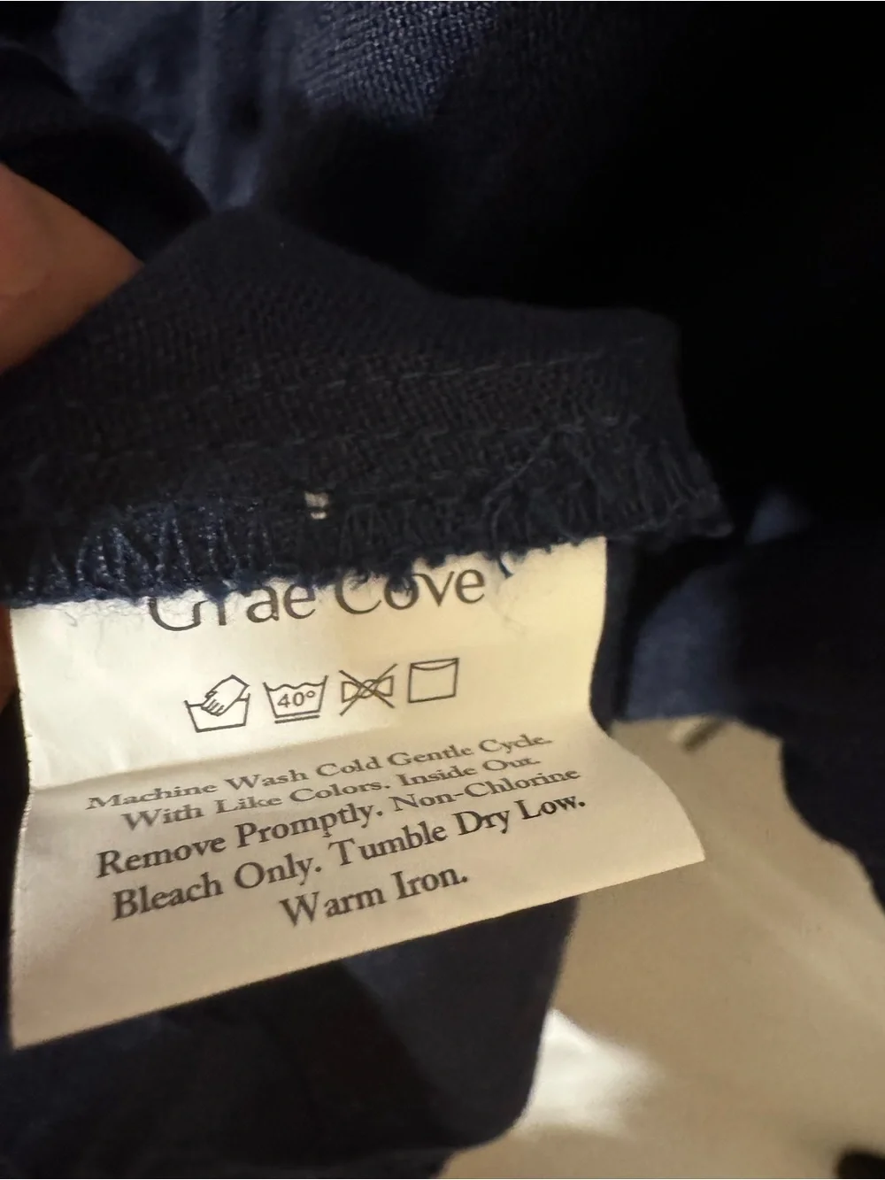 Grae Cove Navy Linen Wrap-Style Pocket Midi Dress - Picture 9 of 10